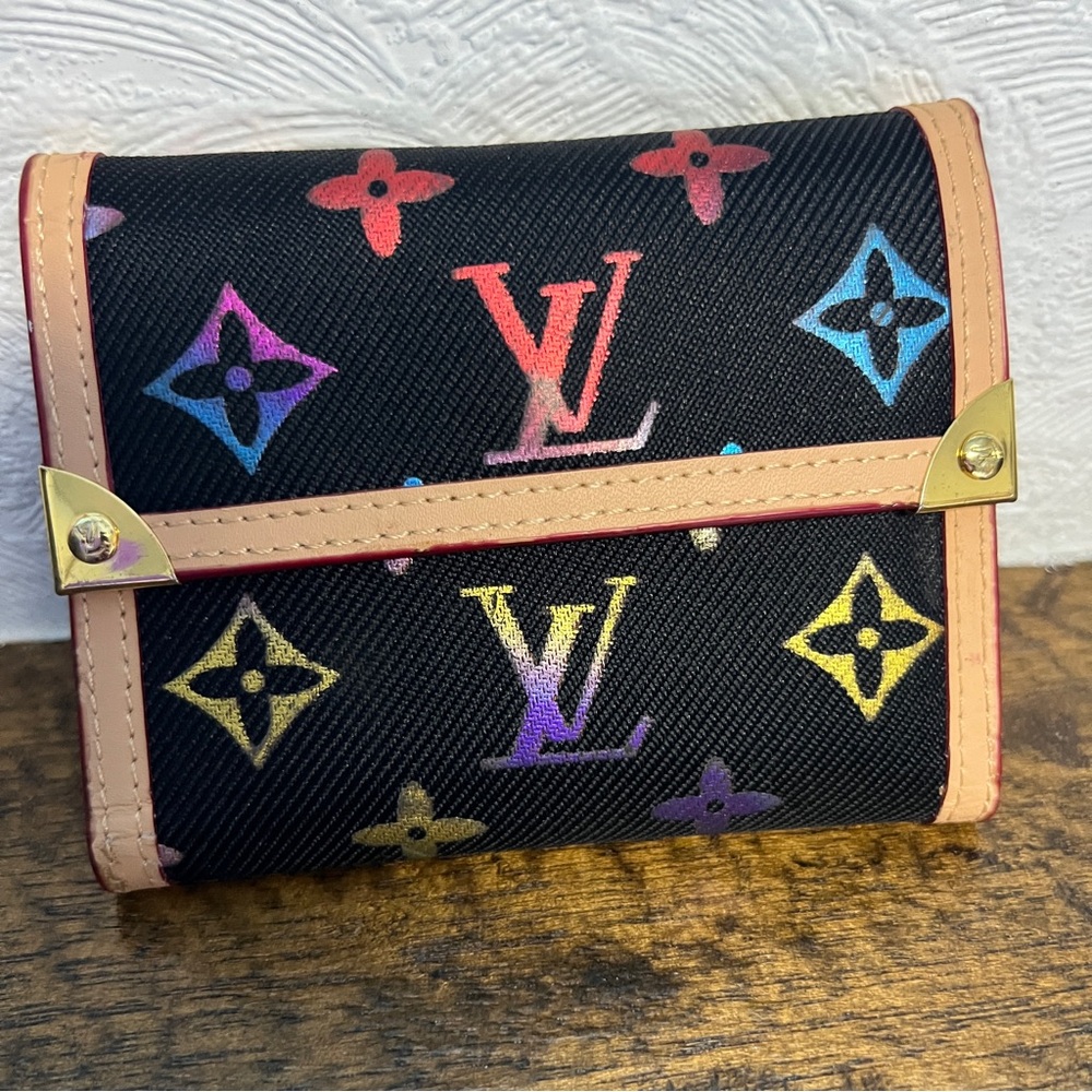 Louis Vuitton Black Multicolor Monogram Wallet